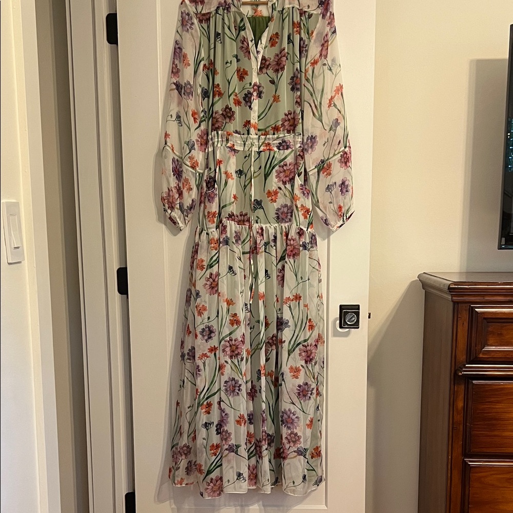 Floral Chiffon Maxi Dress